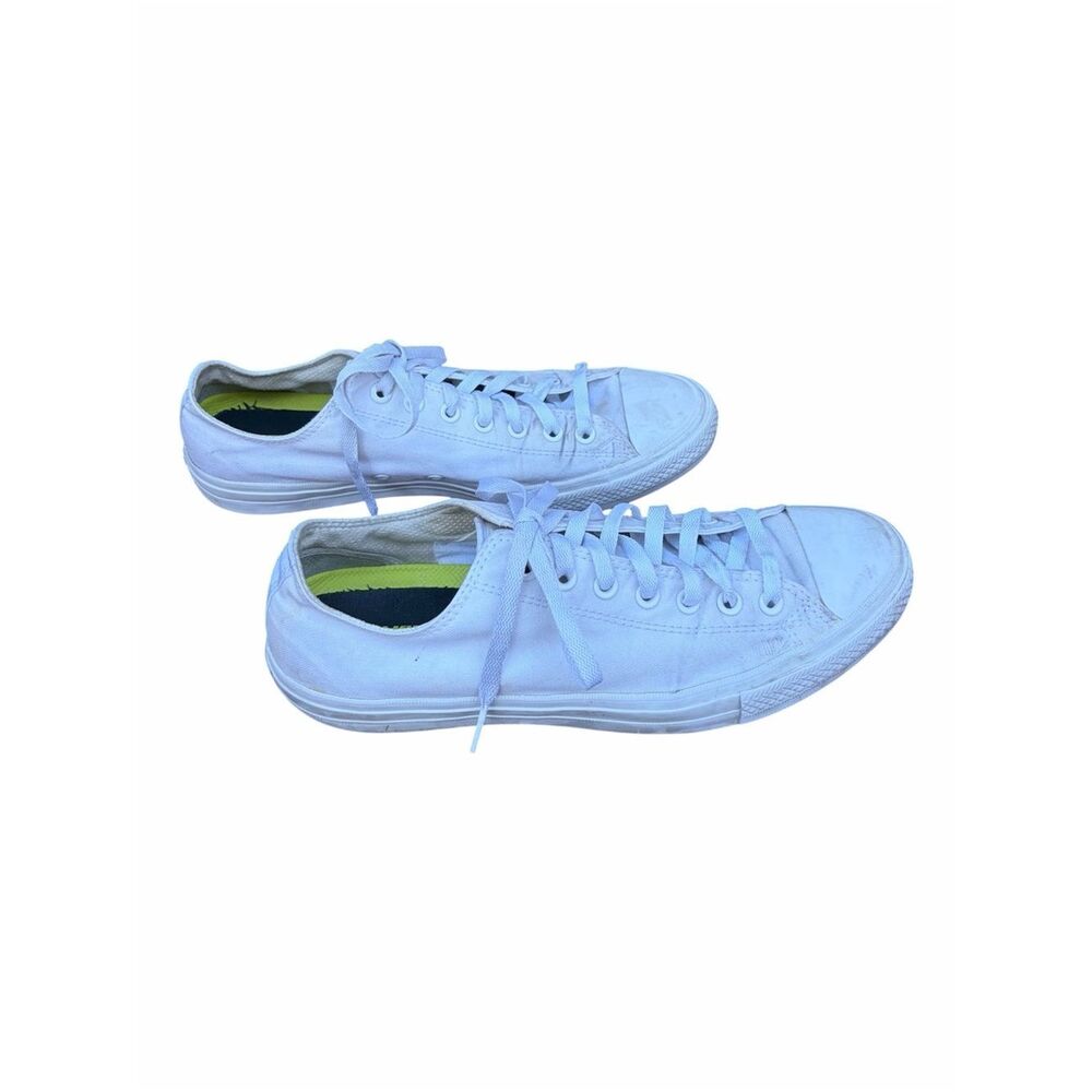 Converse Chuck Taylor White Canvas Low-Top Sneakers/Tennis Shoes 11 - Picture 3 of 9